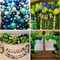 Navy Blue Gold Balloon Garland Arch Kit, Double Stuffed Pearl White Royal Blue Chrome Gold with Confetti Balloons for New Year Graduation Birthday Wedding Baby Shower Party Decorations